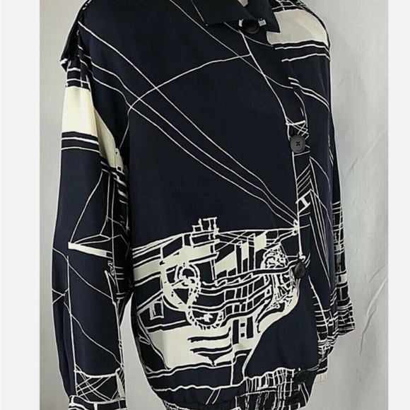 100% Silk Ellen Tracy Linda Allard Size Small Jacket Vintage - Picture 4 of 11